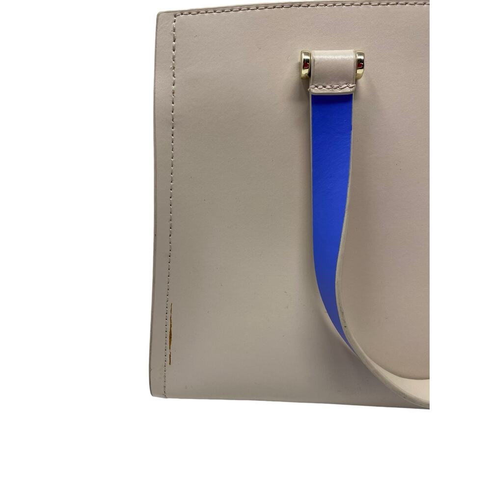 Kate Spade Arbour Hill Kyra Tote Bag Pumice & Adventure Blue Leather Shoulder - Picture 7 of 12